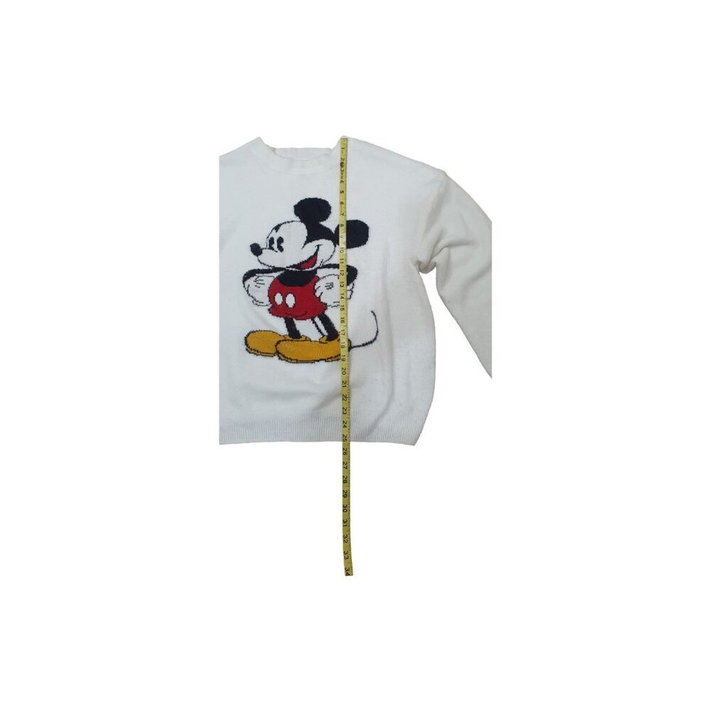 Disney Mickey Mouse Acrylic Sweater Women's Size L White long sleeves - Picture 8 of 8